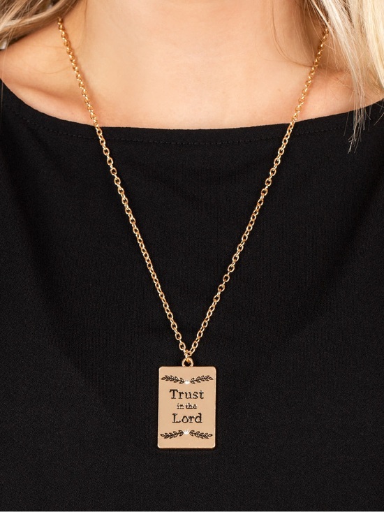 Jewelry - NWT Gold “Trust In The Lord” Necklace & Earrings(Last Set)